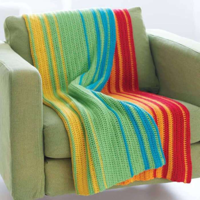 Original Crochet Spectrum Rectangle Blanket