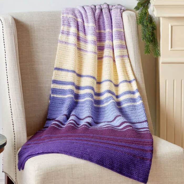 Updated Spectrum Rectangle Crochet Blanket Pattern