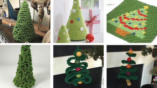 How To Crochet 6 Christmas Tree Patterns + Tutorials | The Crochet Crowd