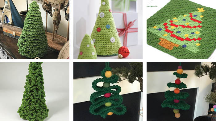 6 Crochet Christmas Tree Inspired Patterns + Tutorials