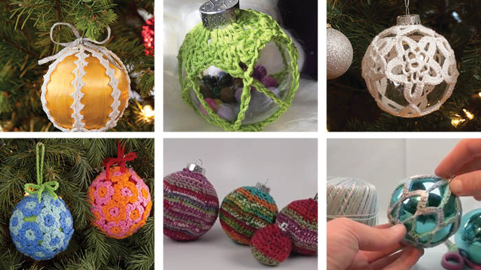 7 Christmas Crochet Ball Ornaments