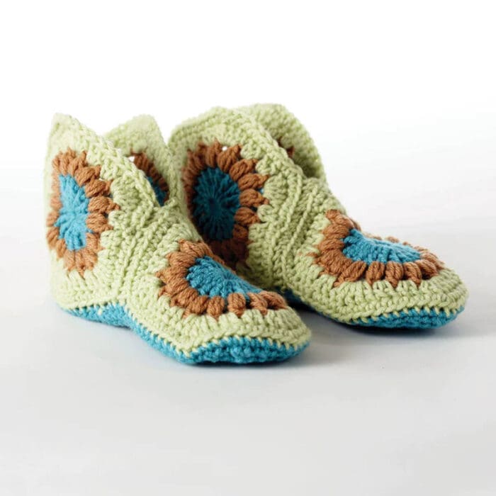 Bernat Crochet Granny Slippers Pattern