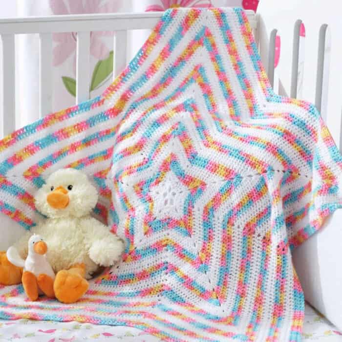 Bernat Crochet Star Baby Blanket Pattern