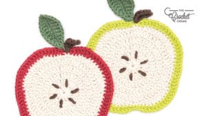 Crochet Apple A Day Dishcloth