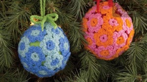 Crochet Flower Ornament Ball