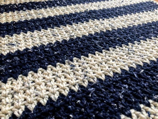 How To Crochet Chunky Tweeds Blanket Pattern + Tutorial | The Crochet Crowd