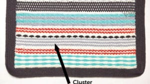 Crochet Inspired Stripes Cluster