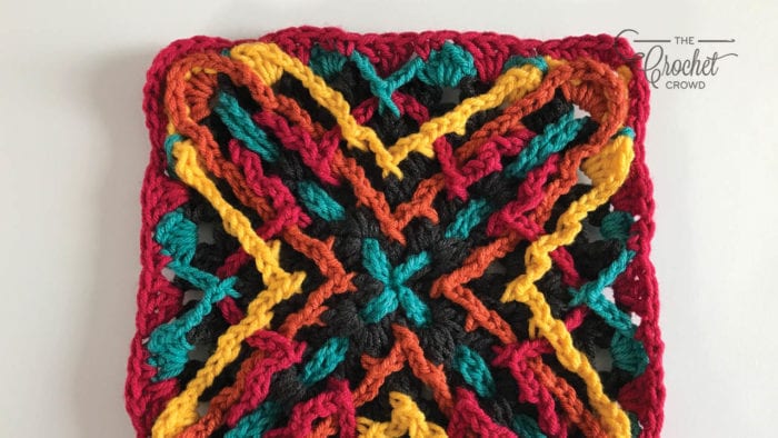 X Marks the Spot Afghan Step 6