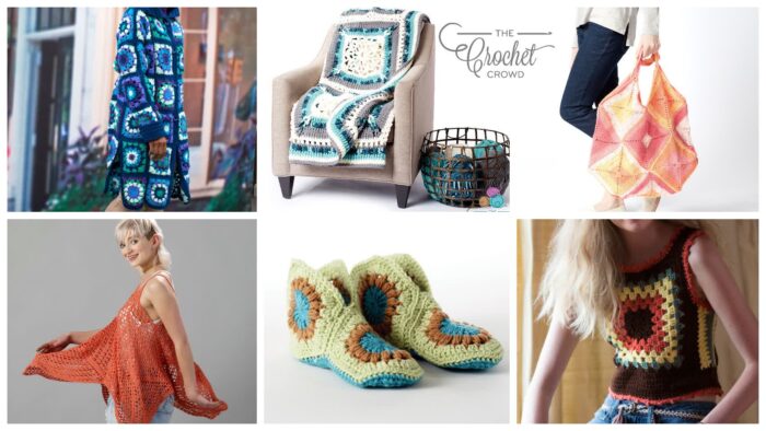 6 Crochet Granny Stitch Inspired Patterns
