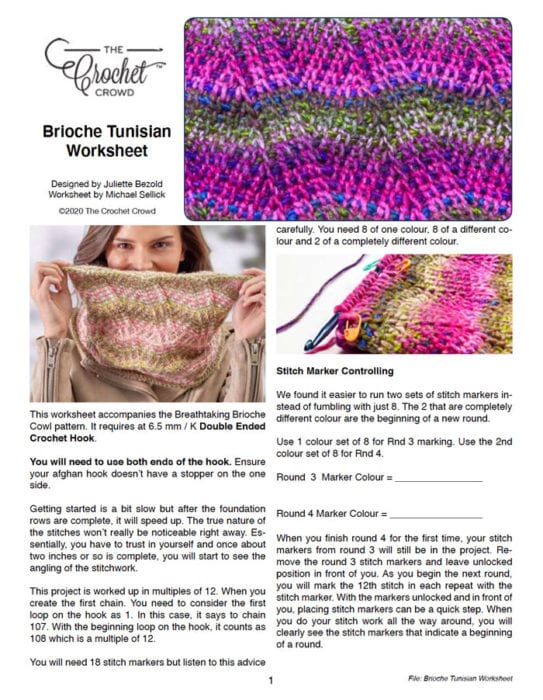 Tunisian Crochet Brioche Stitch 