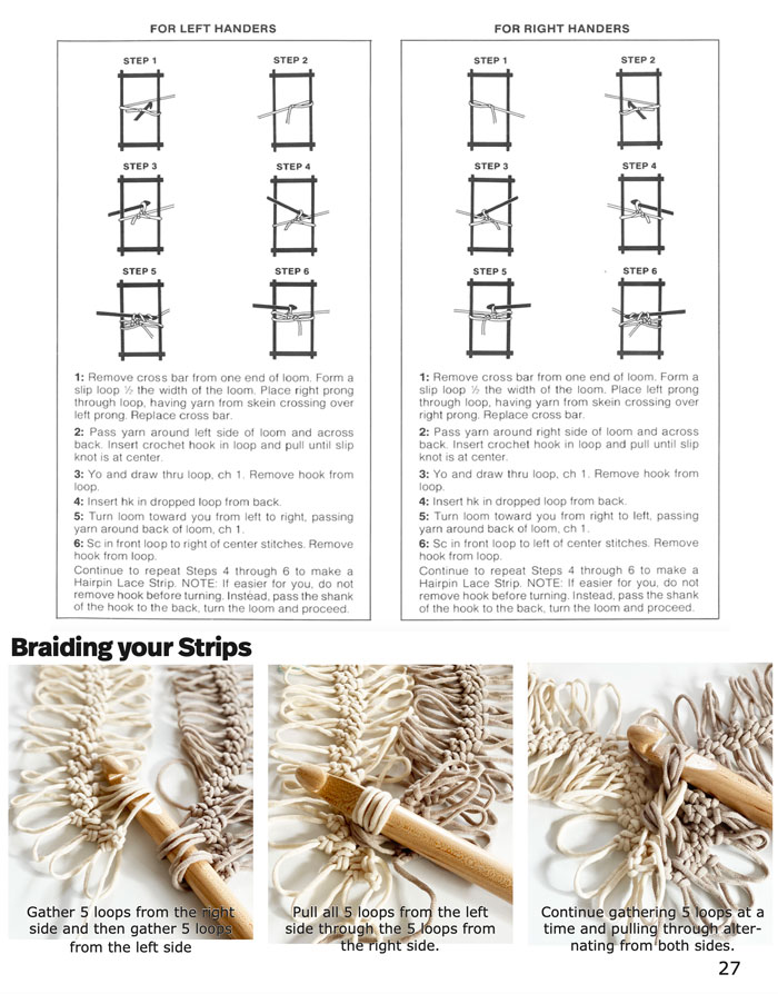 Crochet Hairpin Lace Worksheet