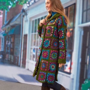 Crochet long coat on sale pattern