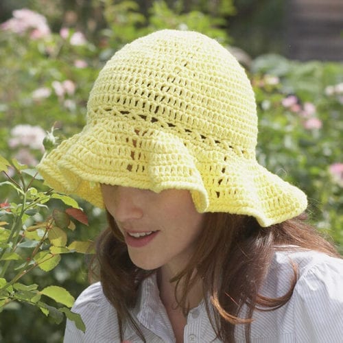 Bean Stitch Crochet Cotton Sun Hat For Adults: How to Make It