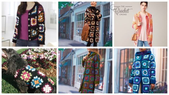 7 Crochet Granny Square Jacket Patterns