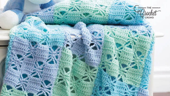 3 Color Block Crochet Blanket
