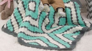 Crochet Baby Diamonds C2C Blanket