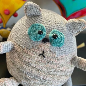 Crochet Fat Cat Stuffie Pattern