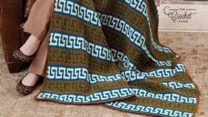 Crochet Greek Key Blanket