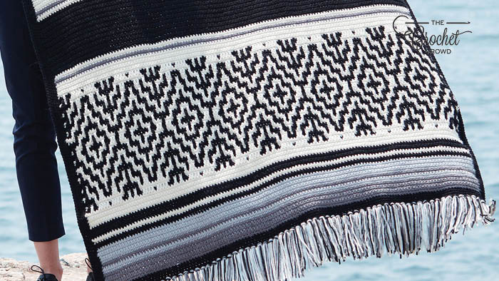 Crochet Nordic Stripes Blanket