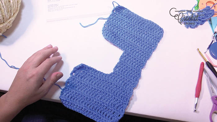 Crochet Double Sole Slippers Before Sewing