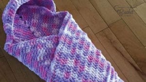 Crochet Hooded Baby Blanket