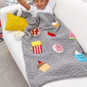 Bernat Pizza Party Crochet Snuggle Sack Pattern