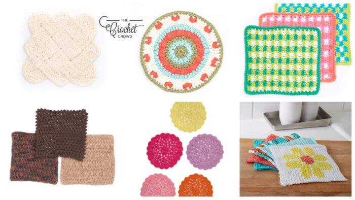 6 Crochet Dishcloth Patterns + Tutorials