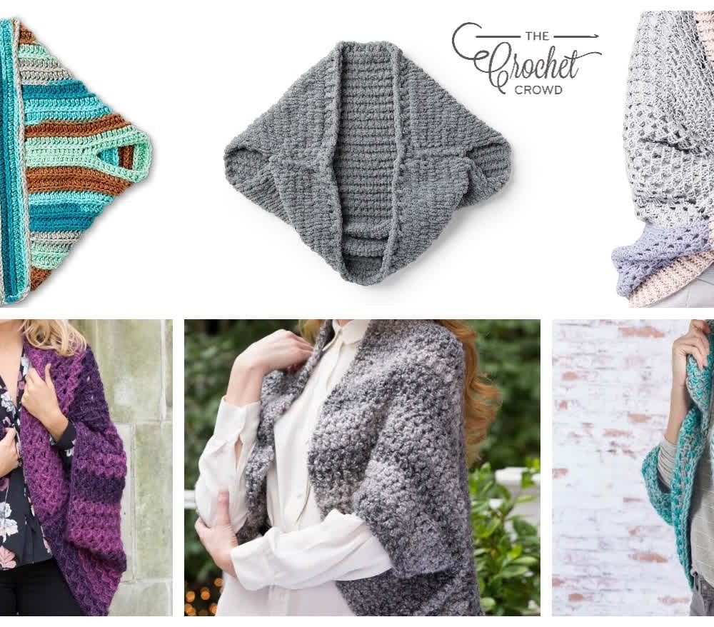 6 Crochet Simple Shrugs
