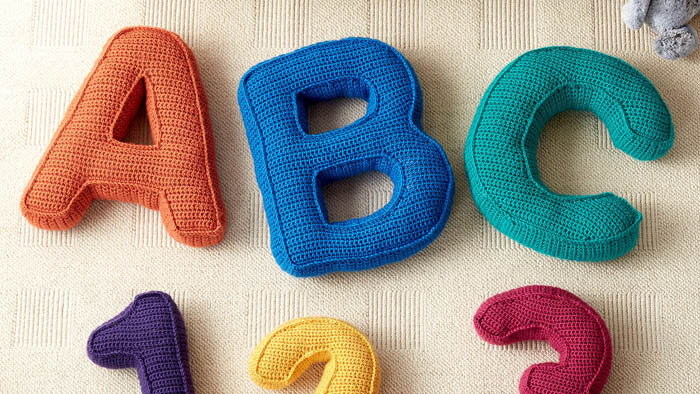 Crochet Alphabet and Number Letter Pillows