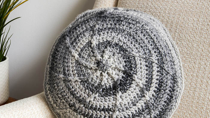 Crochet B-Spoked Pillow