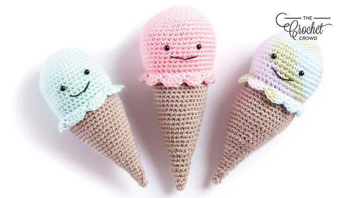 Crochet Baby Ice Cream Rattles