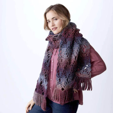 Crochet Generous Scarf Pattern: A Beautiful Lattice Diamond Stitch