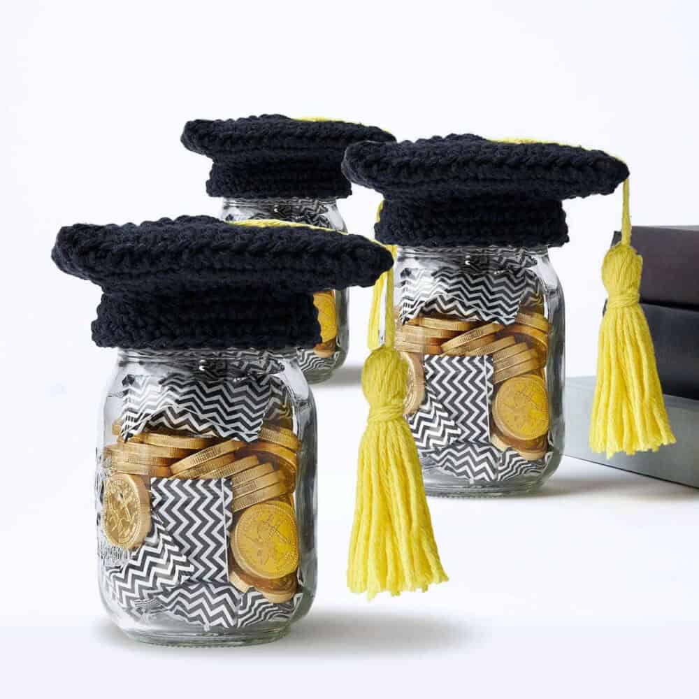 Crochet Graduate Mason Jar Gift Pattern
