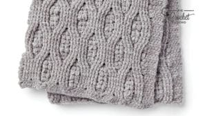 Crochet Misty Vines Cable Baby Blanket