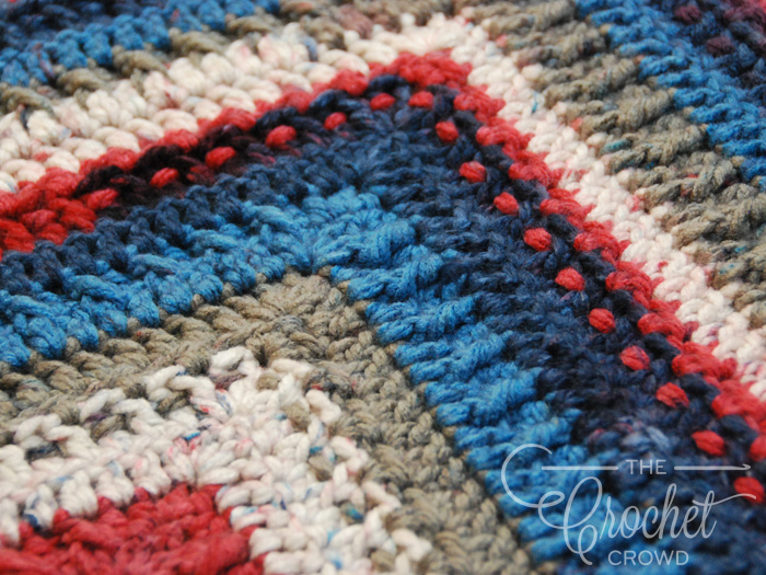 Crochet Mitered Ridges Afghan by Jeanne Steinhilber