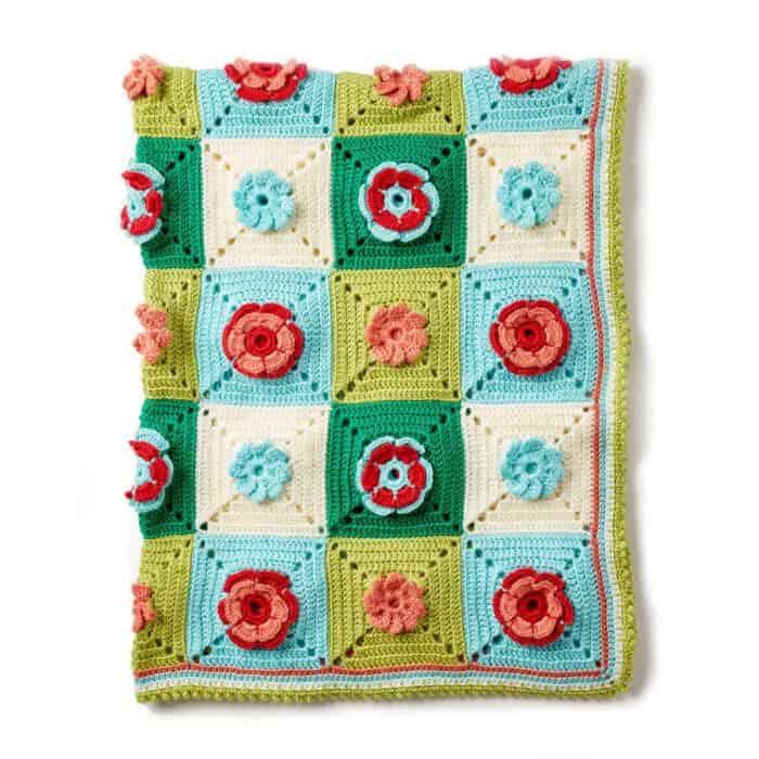 Crochet Floral Granny Blanket Pattern