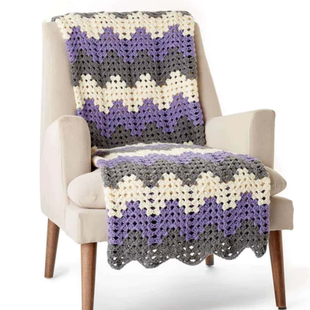 Crochet Granny Ripple Blanket Pattern