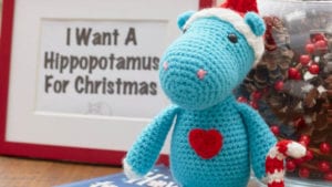 Crochet HIPPOPOTAMUS FOR CHRISTMAS