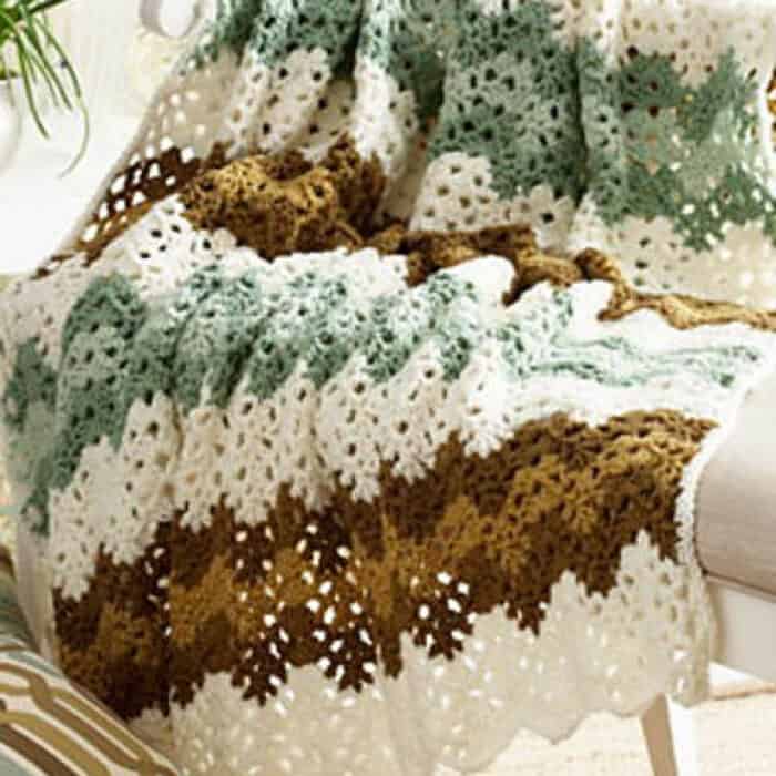 Crochet Mountain Mist Wave Blanket Pattern