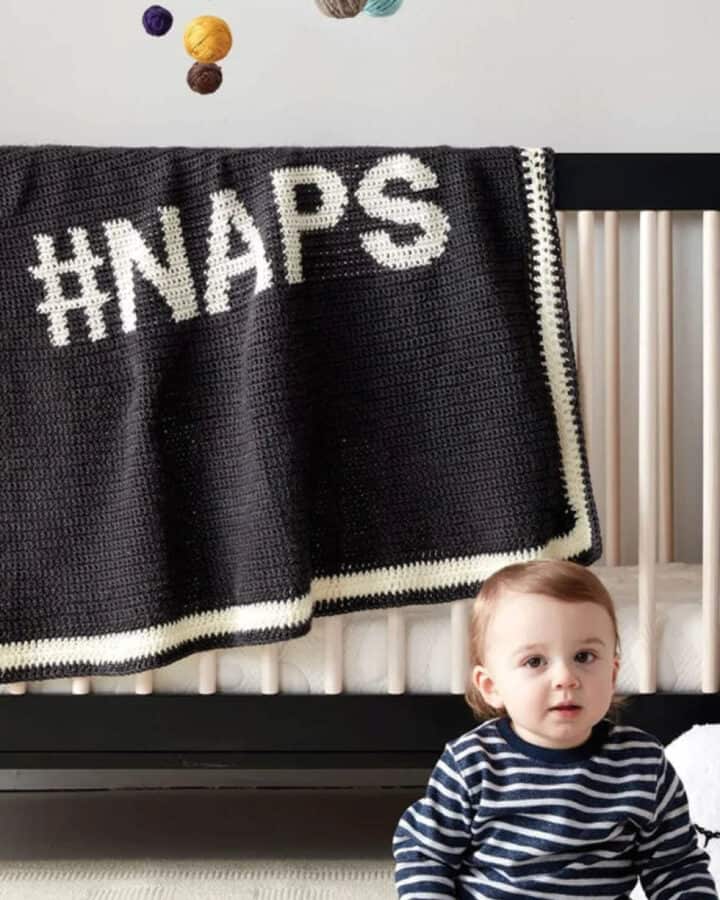 Crochet Naps Baby Blanket Pattern for Nursery