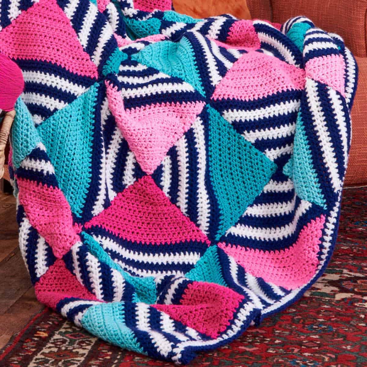 Crochet Patchwork Prism Lapghan Pattern