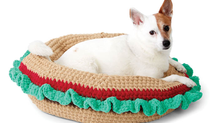 Crochet Pet Burger Bed