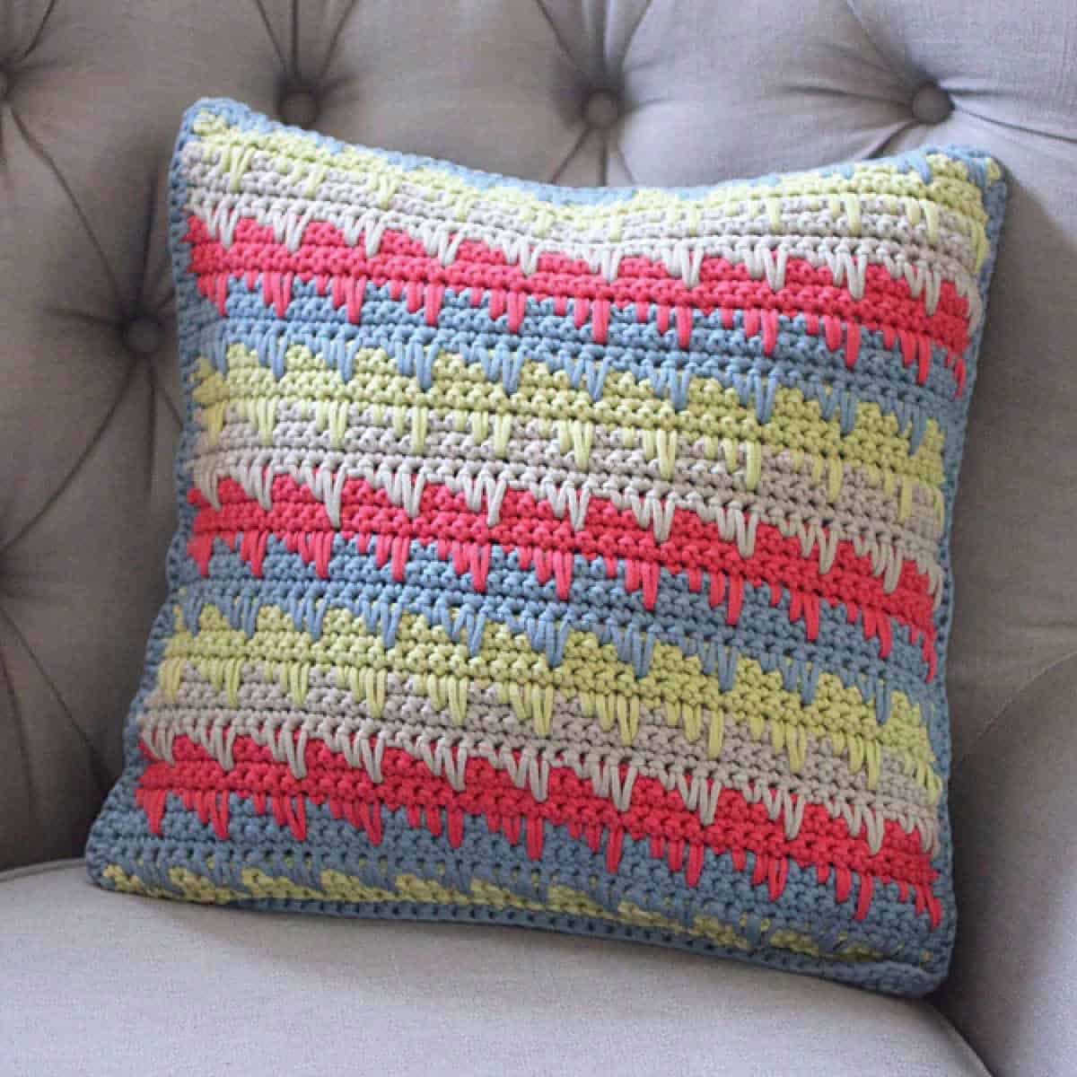 Crochet Spiked Stitch Pillow Pattern