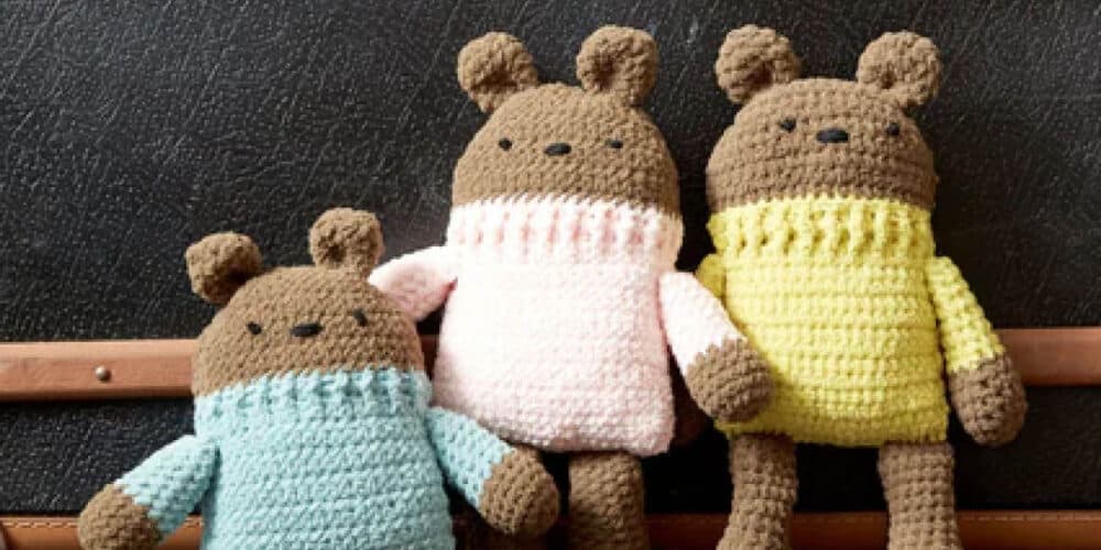 Crochet Square Bears Stuffie Pattern