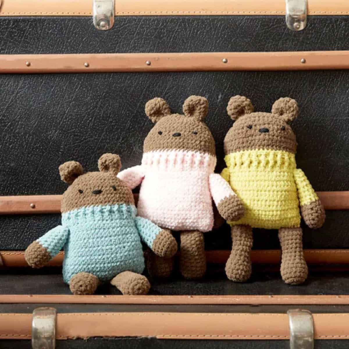 Crochet Square Bears Stuffie Pattern