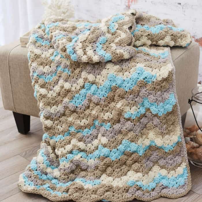 Crochet Surfer Waves Throw Pattern