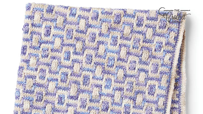 Crochet Mosaic Blanket Pattern: Crochet pattern