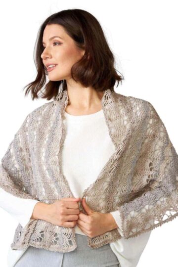 Red Heart Pineapple Lace Crochet Shawl Pattern