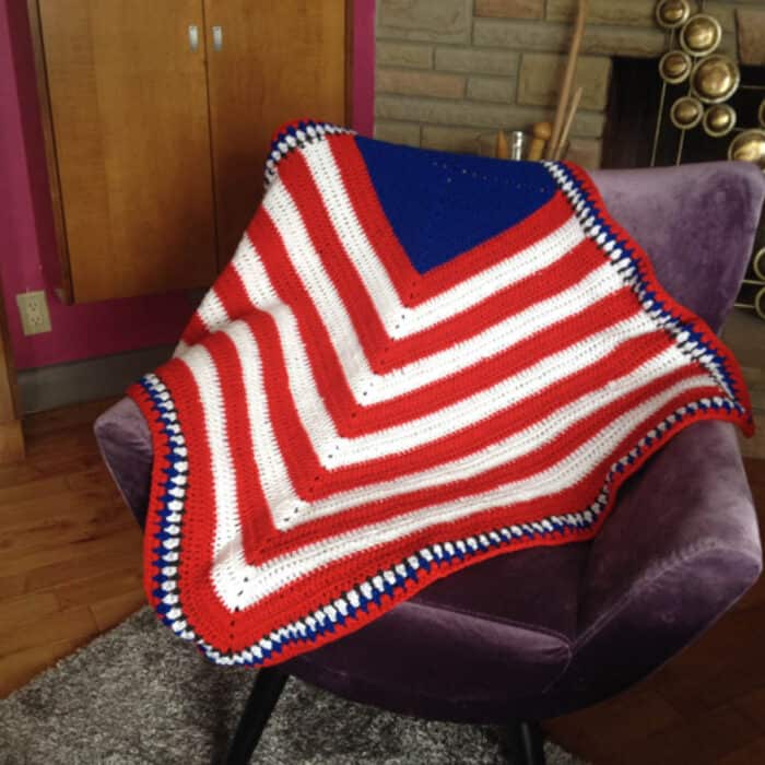 American Mitered Baby Blanket Pattern
