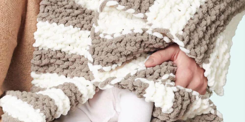 Beginners Sleepy Knit Baby Blanket Pattern